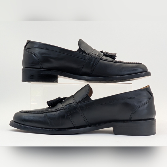 Bostonian Black Leather Classic Tassel Loafers Sz 8M Dress Shoes